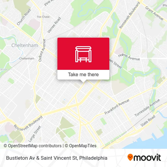 Bustleton Av & Saint Vincent St map