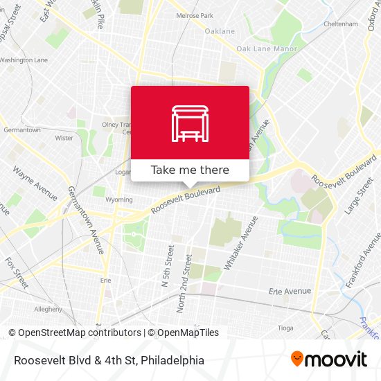 Roosevelt Blvd & 4th St map