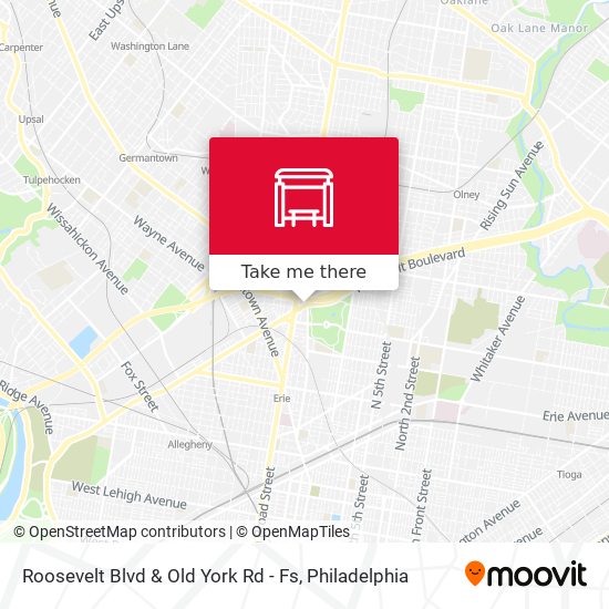 Mapa de Roosevelt Blvd & Old York Rd - Fs