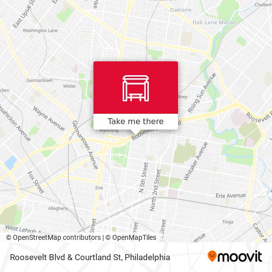Roosevelt Blvd & Courtland St map