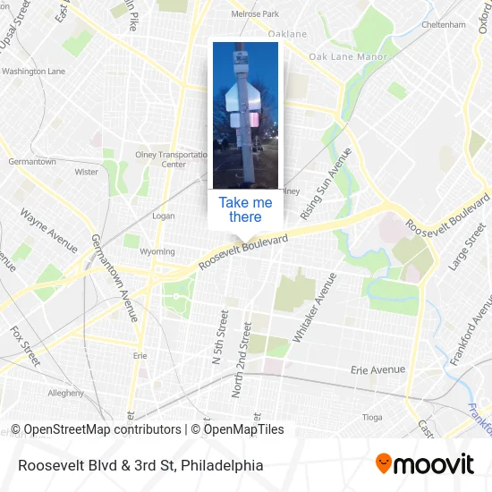 Roosevelt Blvd & 3rd St map