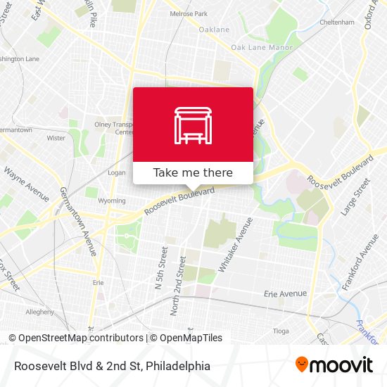 Roosevelt Blvd & 2nd St map