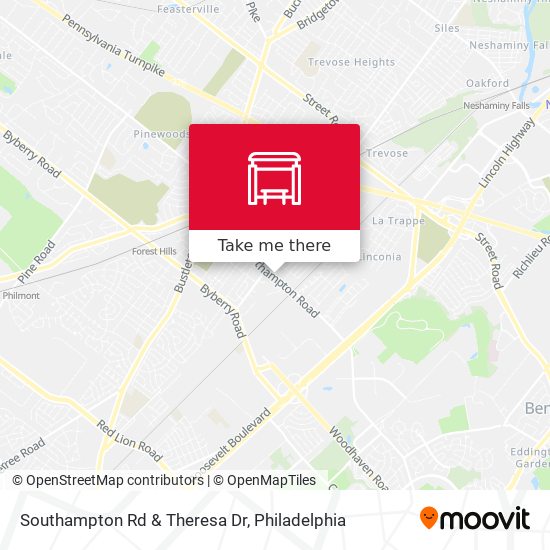 Southampton Rd & Theresa Dr map