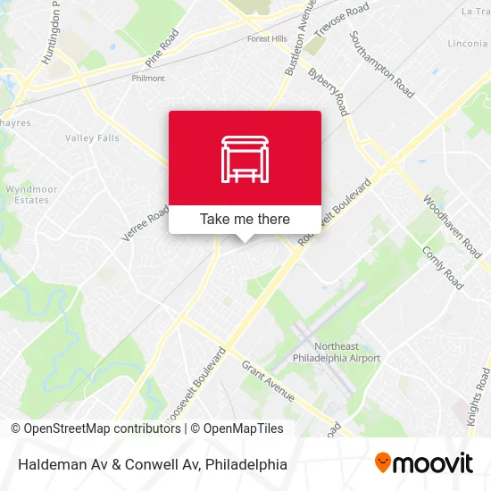 Haldeman Av & Conwell Av map