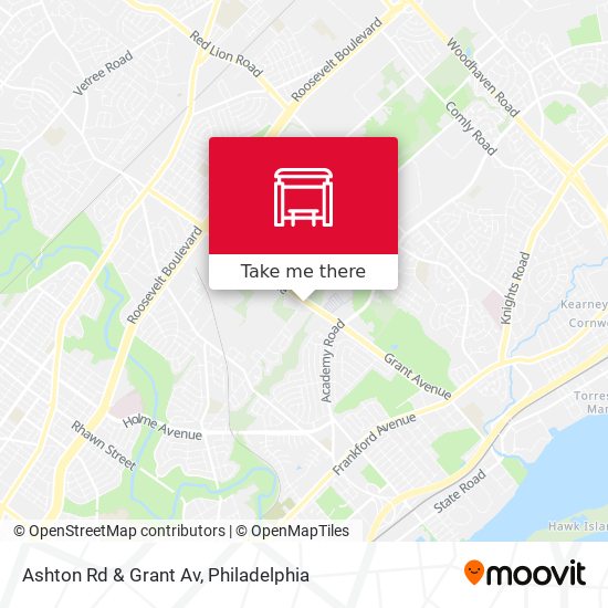 Ashton Rd & Grant Av map