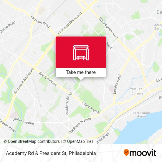 Academy Rd & President St map