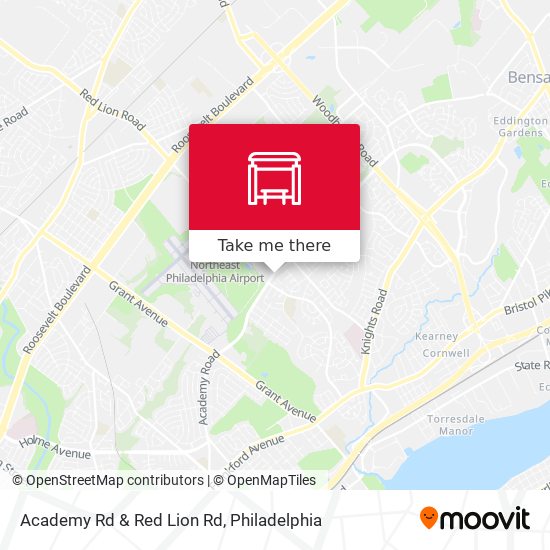 Academy Rd & Red Lion Rd map