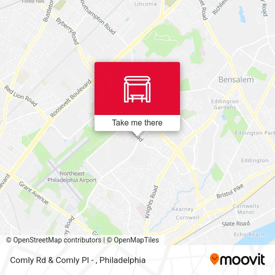 Comly Rd & Comly Pl - map