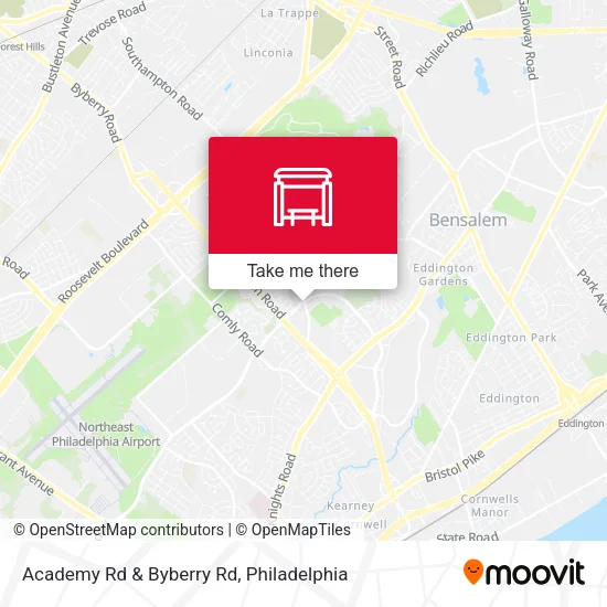 Academy Rd & Byberry Rd map