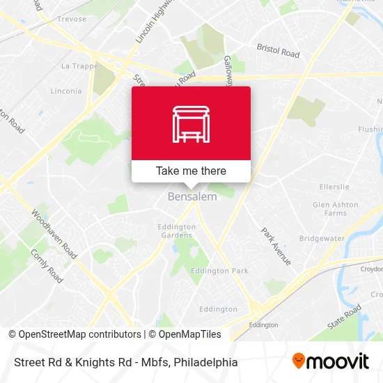 Street Rd & Knights Rd - Mbfs map