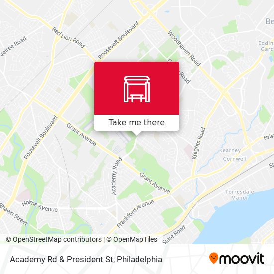 Academy Rd & President St map
