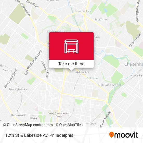 12th St & Lakeside Av map