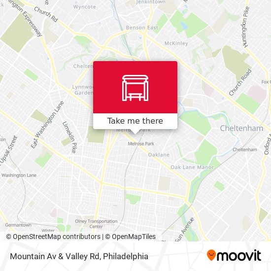 Mountain Av & Valley Rd map