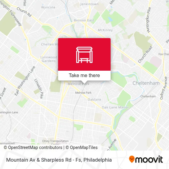 Mountain Av & Sharpless Rd - Fs map