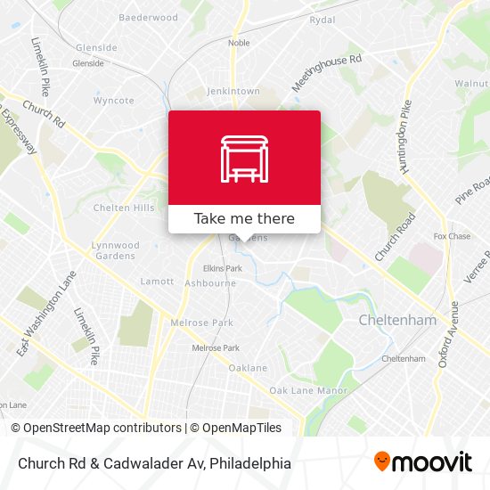Mapa de Church Rd & Cadwalader Av