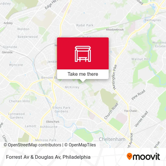 Forrest Av & Douglas Av map