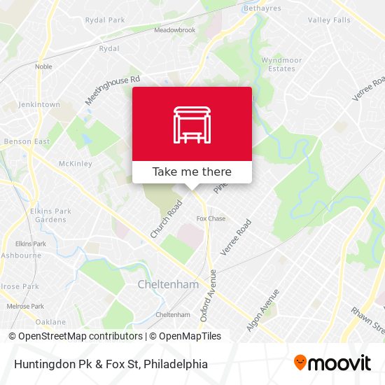 Huntingdon Pk & Fox St map