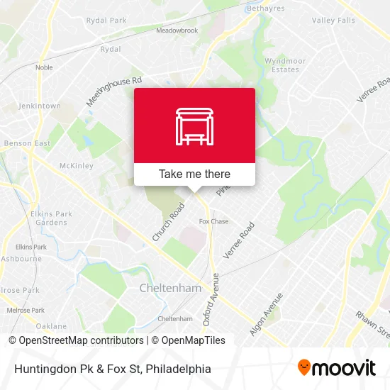 Huntingdon Pk & Fox St map