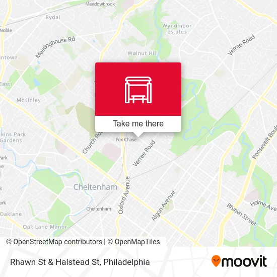 Rhawn St & Halstead St map