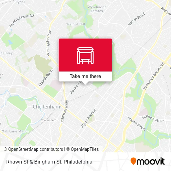 Rhawn St & Bingham St map