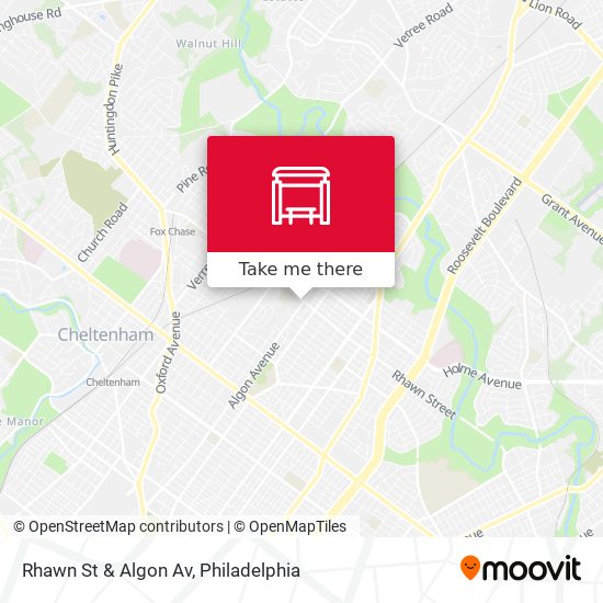 Rhawn St & Algon Av map