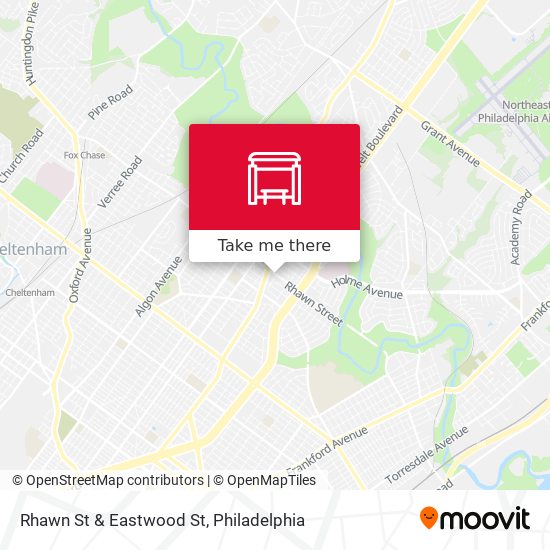 Rhawn St & Eastwood St map