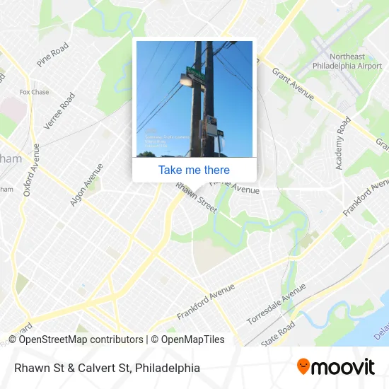 Mapa de Rhawn St & Calvert St