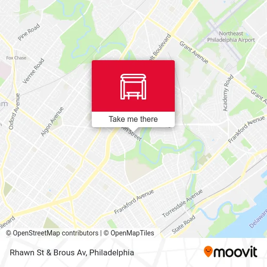 Rhawn St & Brous Av map