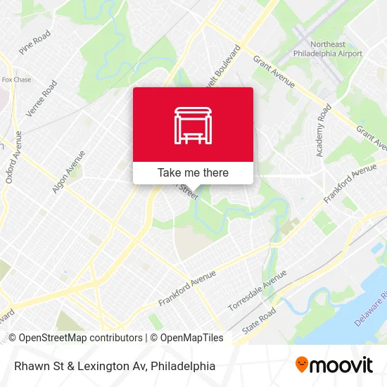 Rhawn St & Lexington Av map