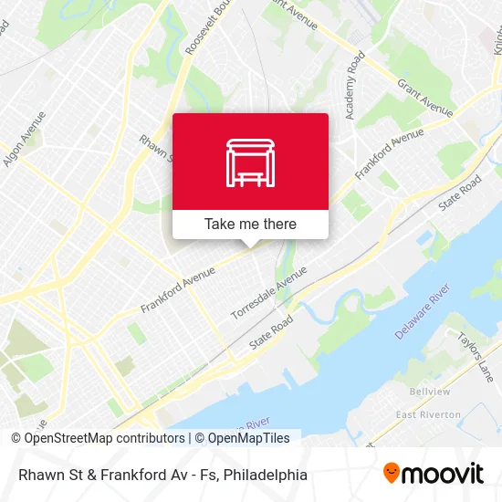 Rhawn St & Frankford Av - Fs map