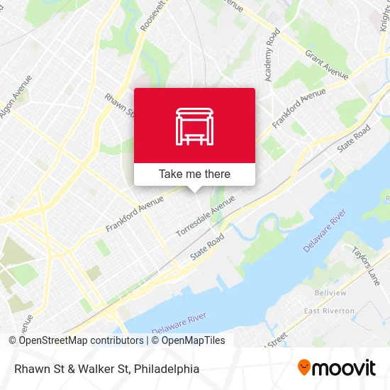 Rhawn St & Walker St map