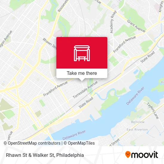 Mapa de Rhawn St & Walker St