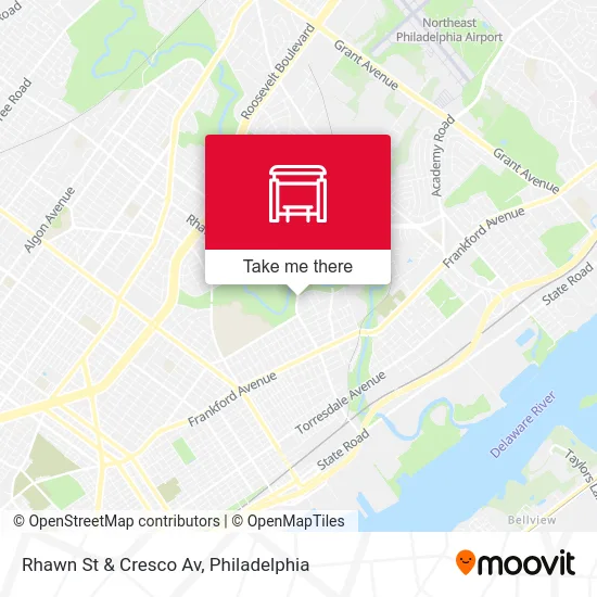 Rhawn St & Cresco Av map