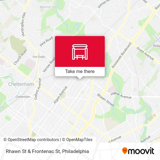Rhawn St & Frontenac St map