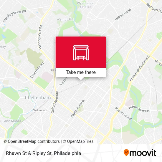 Rhawn St & Ripley St map