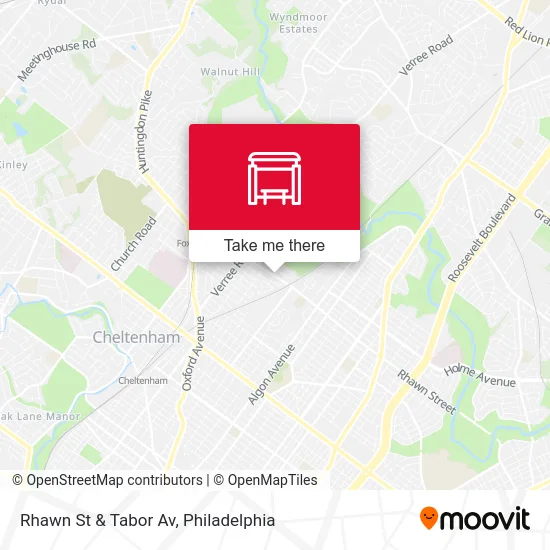 Mapa de Rhawn St & Tabor Av