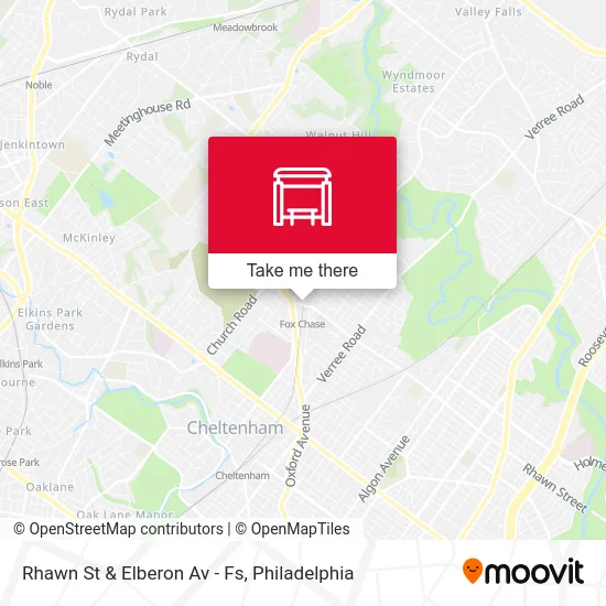 Rhawn St & Elberon Av - Fs map