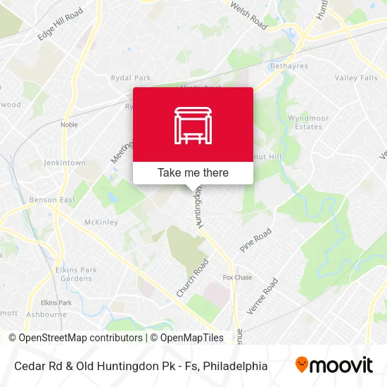 Cedar Rd & Old Huntingdon Pk - Fs map