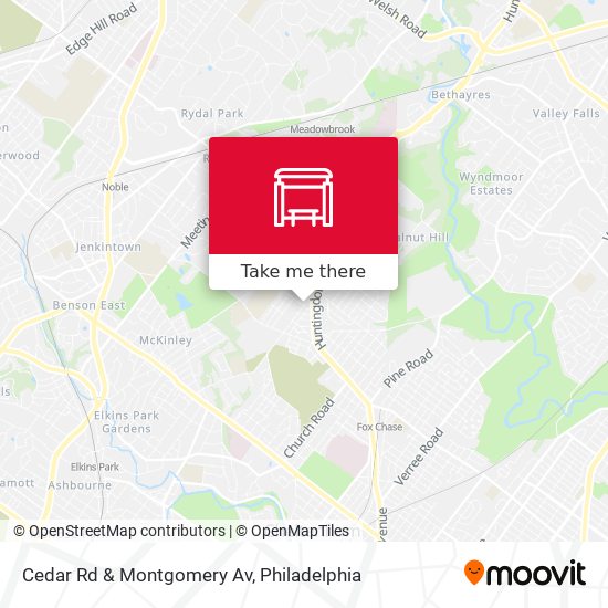 Cedar Rd & Montgomery Av map