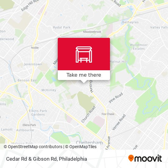 Mapa de Cedar Rd & Gibson Rd