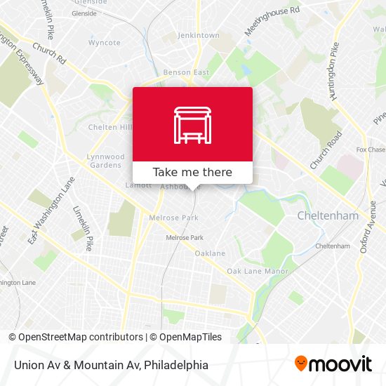 Union Av & Mountain Av map