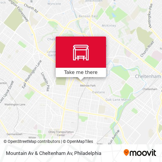 Mountain Av & Cheltenham Av map