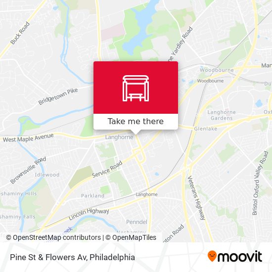 Pine St & Flowers Av map