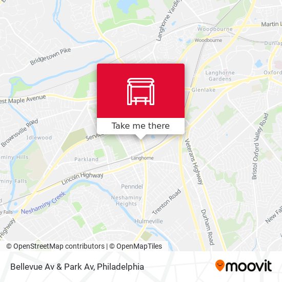 Bellevue Av & Park Av map