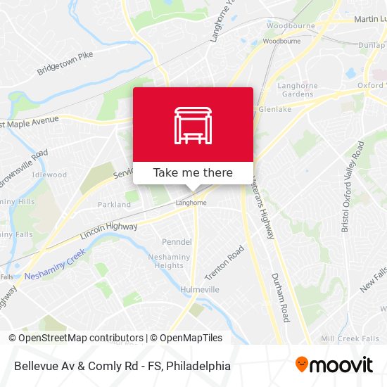 Bellevue Av & Comly Rd - FS map