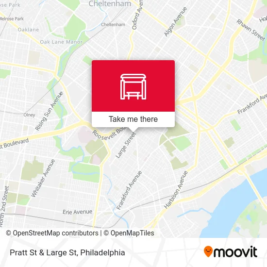 Pratt St & Large St map