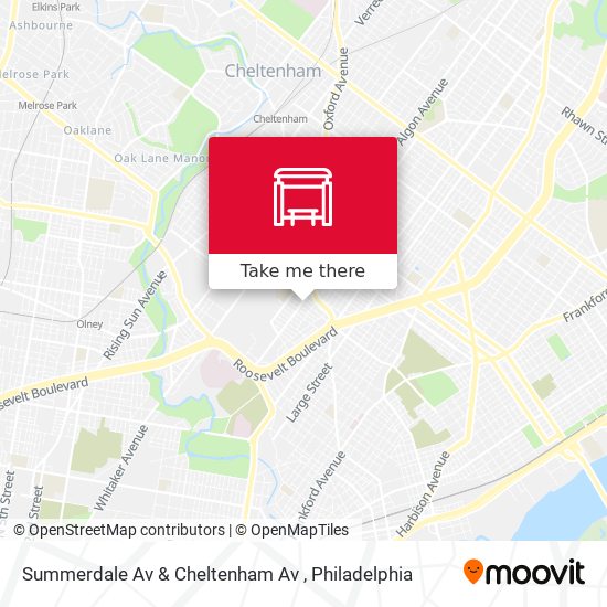 Mapa de Summerdale Av & Cheltenham Av