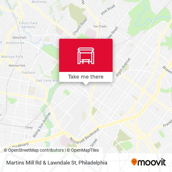 Mapa de Martins Mill Rd & Lawndale St