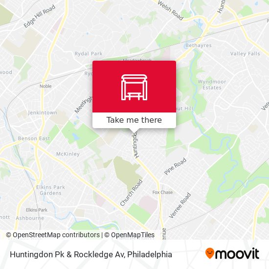 Mapa de Huntingdon Pk & Rockledge Av