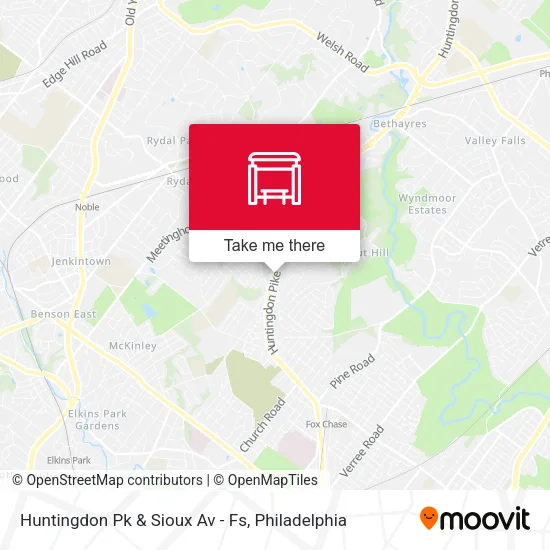 Huntingdon Pk & Sioux Av - Fs map